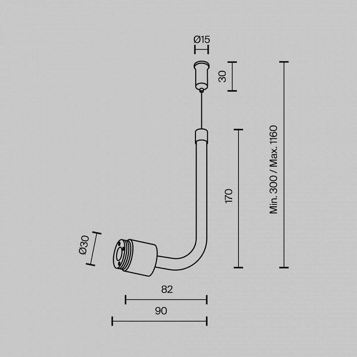 Токопровод концевой Maytoni  CA024PL-B