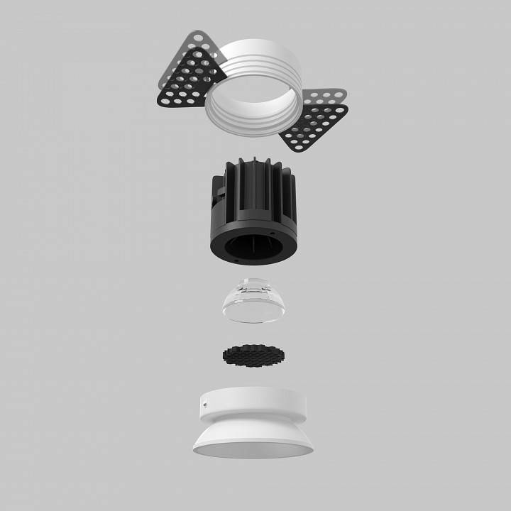 Встраиваемый светильник Maytoni Round DL058-7W2.7K-TRS-W