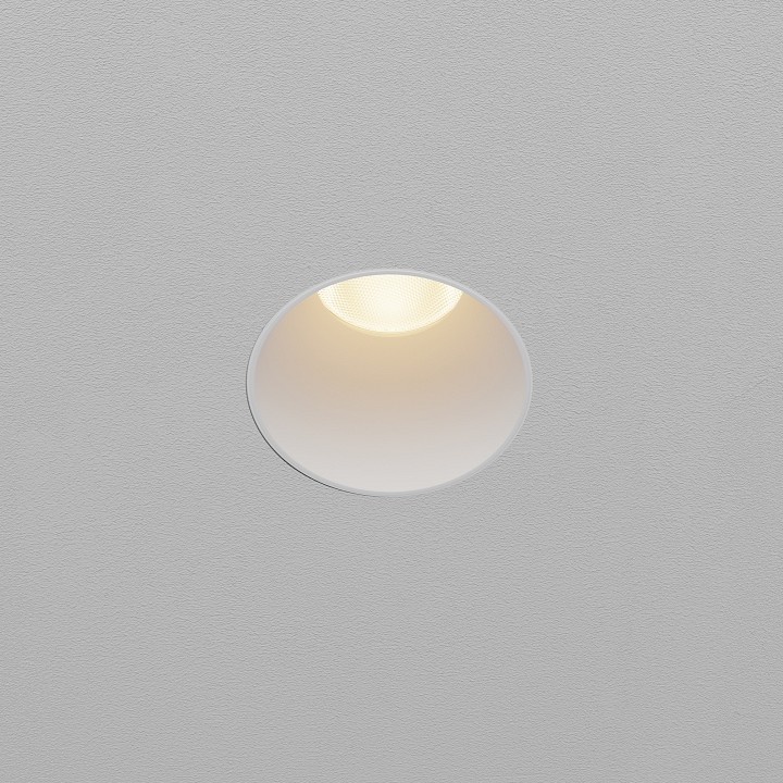 Встраиваемый светильник Maytoni 10 Вт 3000 K белый DL120-10W-3K-TRS-W