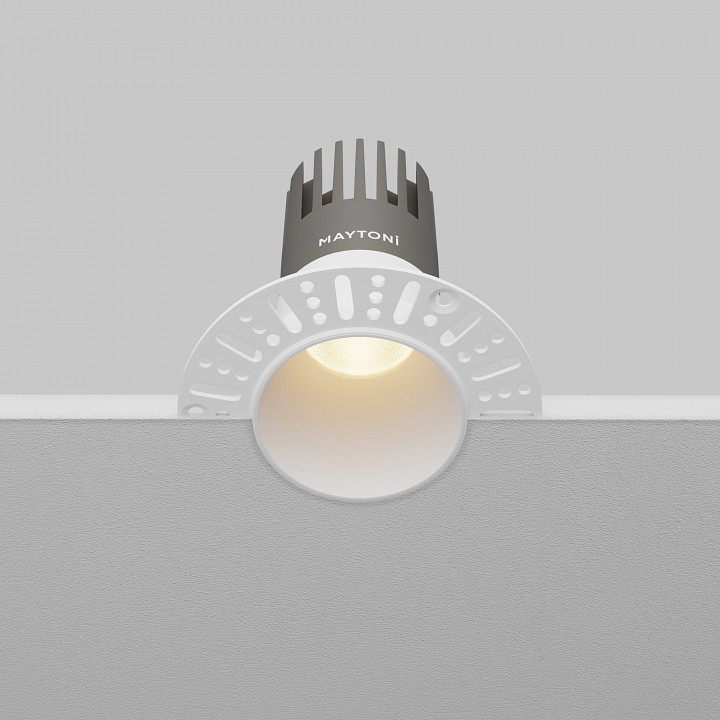 Встраиваемый светильник Maytoni 10 Вт 3000 K белый DL120-10W-3K-TRS-W