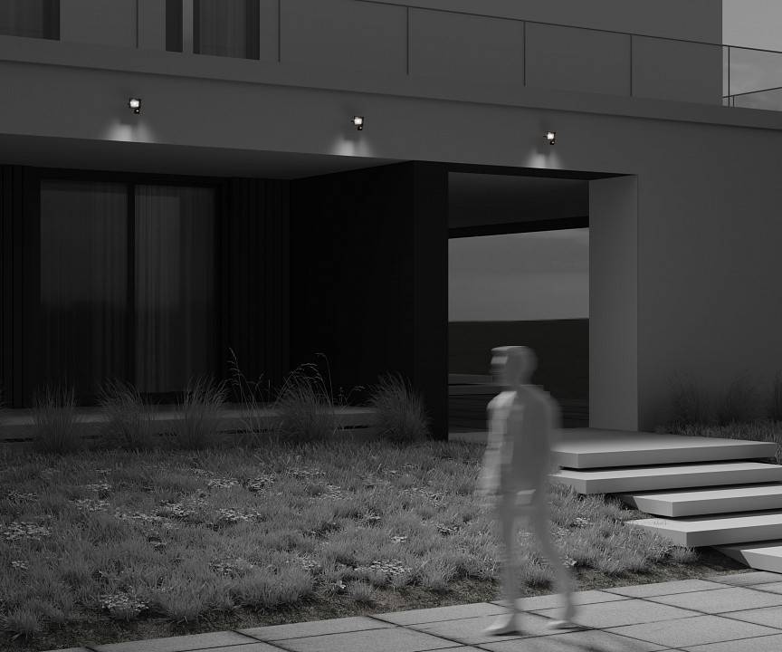 Прожектор светодиодный Maytoni Flood 10 Вт 6000 К с датчиком движения FL001-L10B6KSR