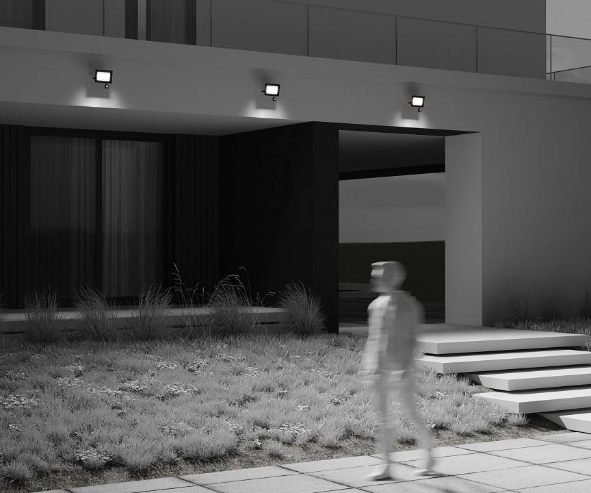 Прожектор светодиодный Maytoni Flood 50 Вт 4000 К с датчиком движения FL001-L50B4KSR