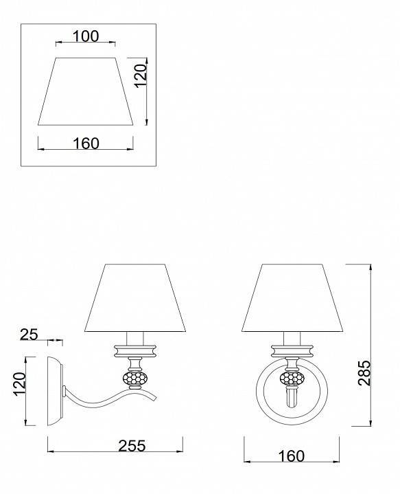 Бра Freya Alessandra FR2016WL-01BZ