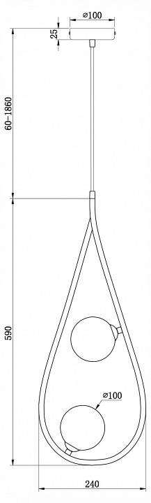 Подвесной светильник Freya Perlina FR4005PL-02B