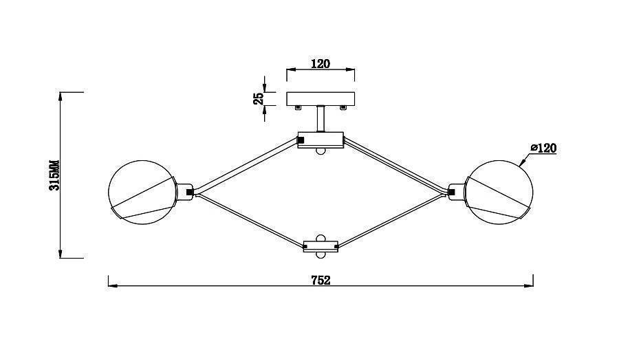 Накладной светильник Freya Silvia 8 ламп хром FR5009CL-08CH