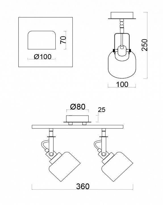 Спот Freya Evette 2xGU10 FR5042CW-02B