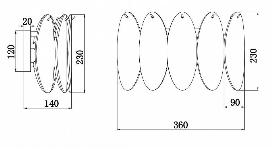 Накладной светильник Freya Demure FR5189WL-02BS