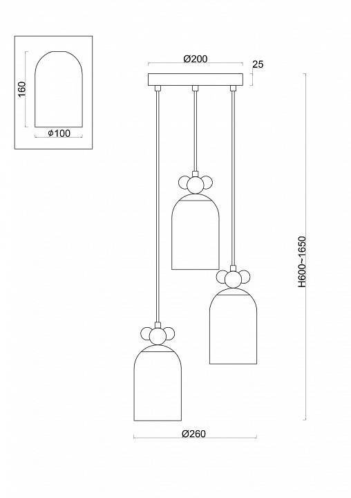 Подвесной светильник Freya Pitch FR5365PL-03CH