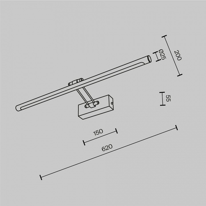 Подсветка для картины Maytoni  MIR267WL-L14CH3K