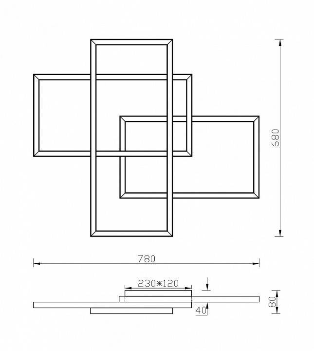 Накладной светильник Maytoni Rida 80 Вт 4000 К белый MOD015CL-L80W4K