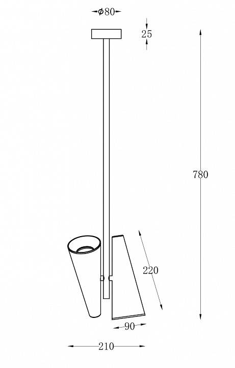 Светильник на штанге Maytoni Giro MOD095PL-02W