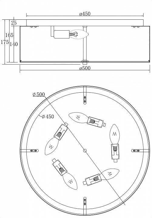 Накладной светильник Maytoni Ripple MOD096CL-05CH