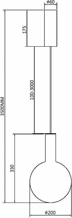 Подвесной светильник Maytoni Nebula 4 Вт 3000K черный MOD182PL-L4B3K