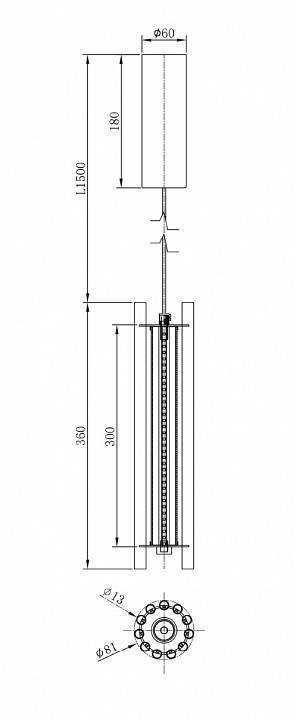 Подвесной светильник Maytoni Sonata MOD410PL-L12BS3K