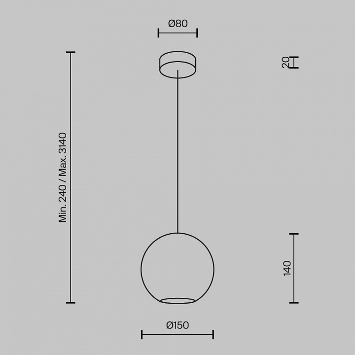 Подвесной светильник Maytoni  MOD437PL-01BG