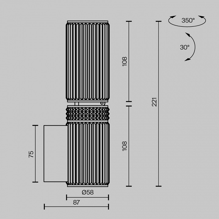 Бра Maytoni Metropolis MOD475WL-02B