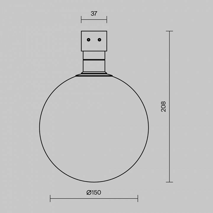 Светильник накладной Maytoni Luna 9 Вт 3000K черный O-TR01-2-S-9WB3K
