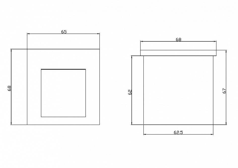 Встраиваемый светильник Maytoni Arca 3 Вт черный O038-L3B