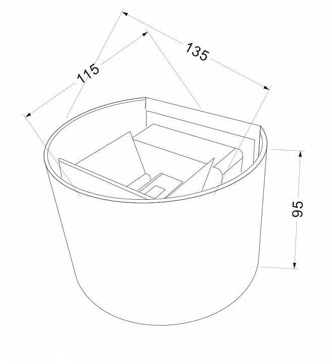 Накладной светильник Maytoni Fulton LED 6 Вт черный O573WL-L6B