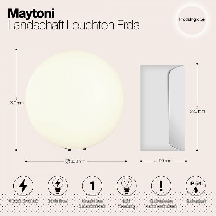 Светильник напольный шар Maytoni Erda O594FL-01W