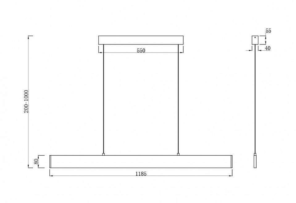 Подвесной светильник Maytoni Step P010PL-L30G4K