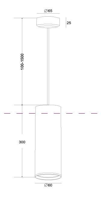 Подвесной светильник Maytoni Focus Design 1 лампа черный P038PL-01B