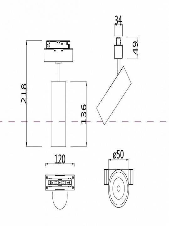Светильник на штанге Maytoni Focus LED TR019-2-10W3K-B