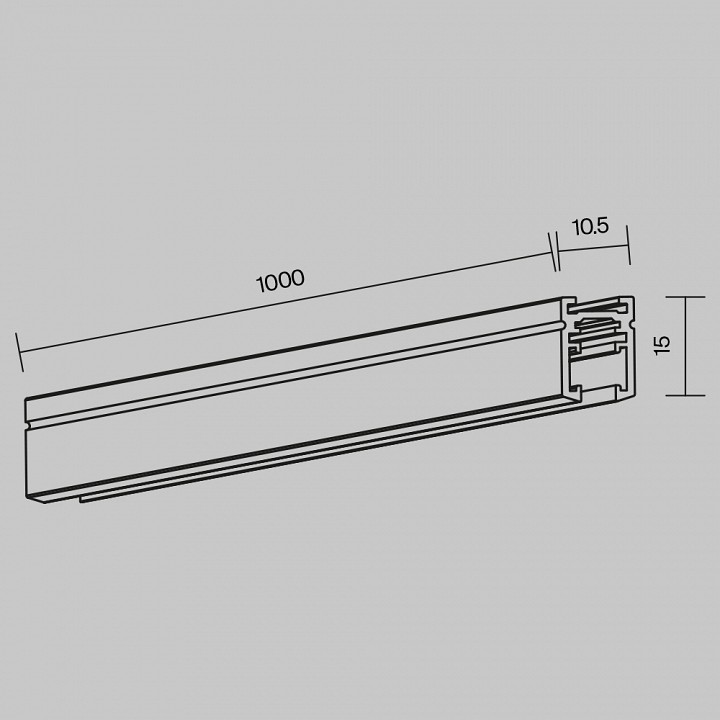 Трек накладной Maytoni Technical Busbar trunkings Levity TRX184-111B-1