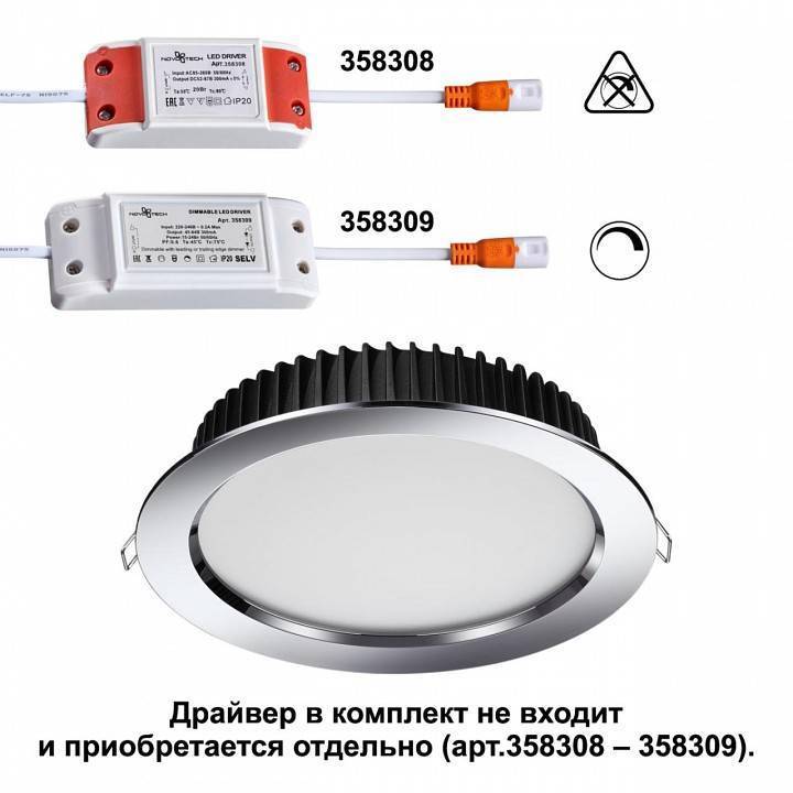 Встраиваемый светильник Novotech Drum 358305
