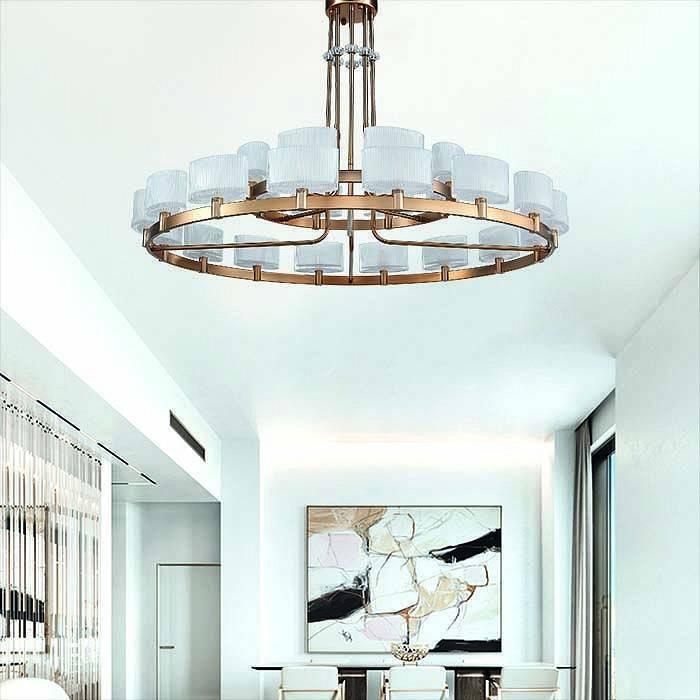 Люстра на штанге Newport 4330 4338+16/C Gold