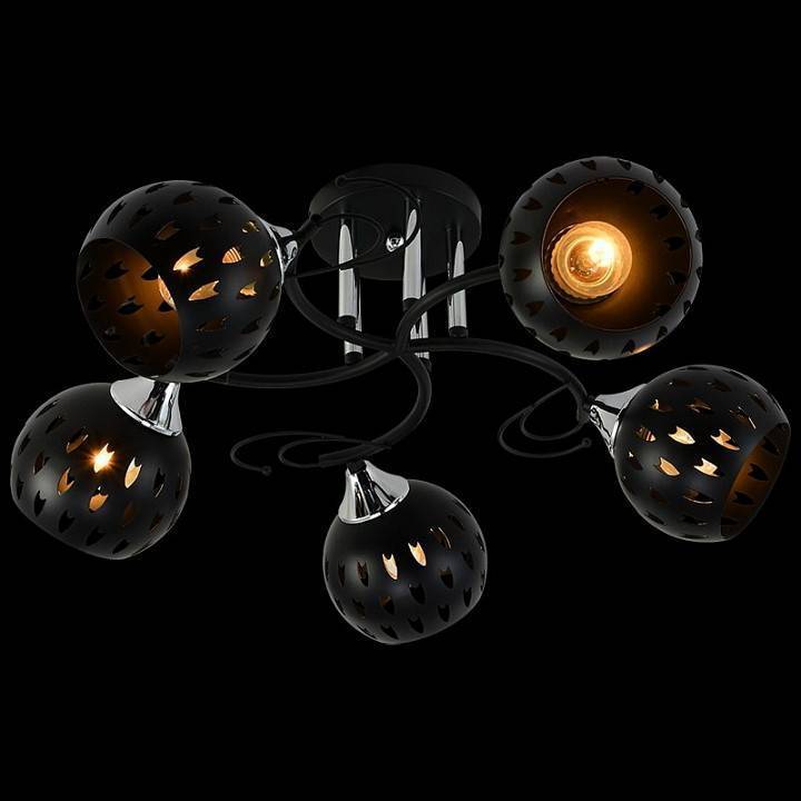 Потолочная люстра Reluce 01314-1 01314-0.3-05 BK+CR