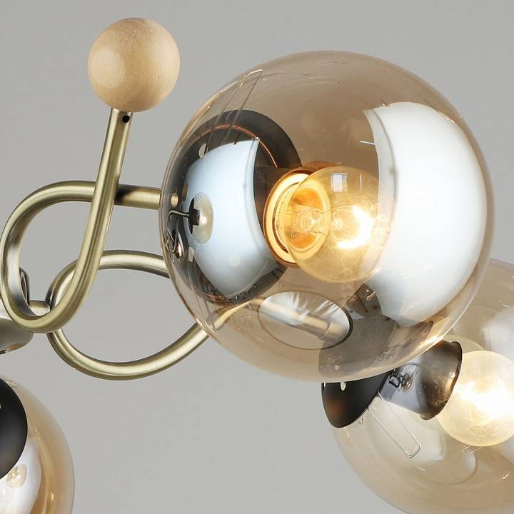 Люстра на штанге Reluce 02021 5 ламп 02021-0.3-05 AB+BK