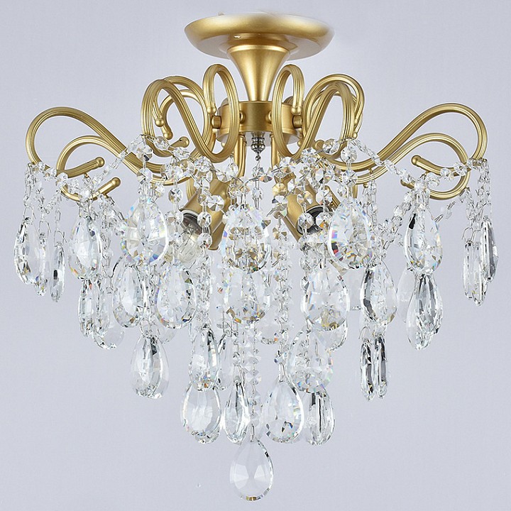 Люстра на штанге De Markt 04066-0.3-04 4xE27 матовое золото/хром 04066-0.3-04 MATT GOLD+CR