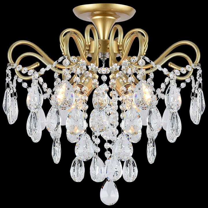 Люстра на штанге De Markt 04066-0.3-04 4xE27 матовое золото/хром 04066-0.3-04 MATT GOLD+CR