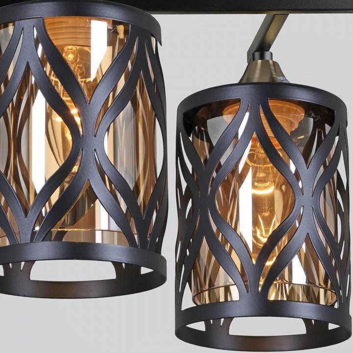 Потолочная люстра Reluce 05942 4 лампы Black Copper 05942-0.3-04 BK+COP