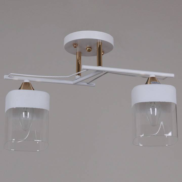 Светильник на штанге Reluce 06096 2 лампы белый французское золото 06096-0.3-02 WH+FG