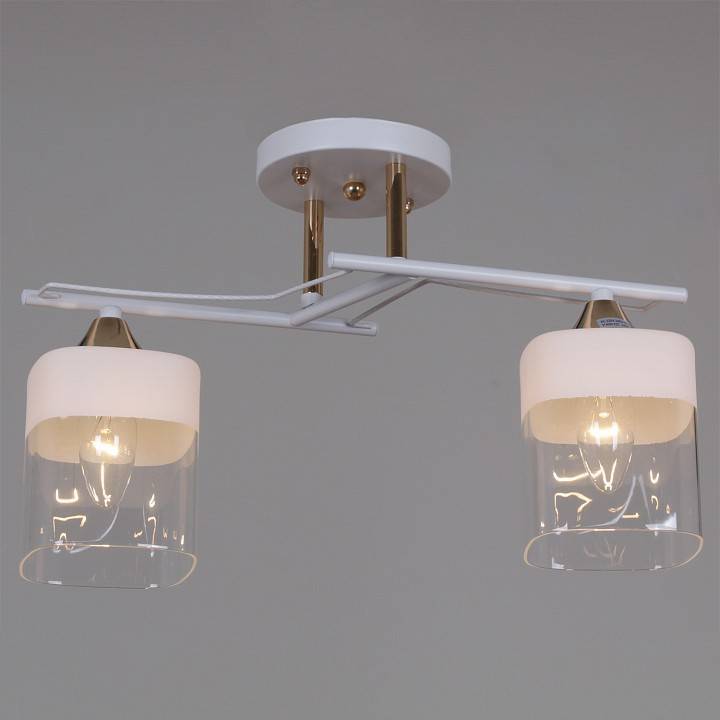 Светильник на штанге Reluce 06096 2 лампы белый французское золото 06096-0.3-02 WH+FG