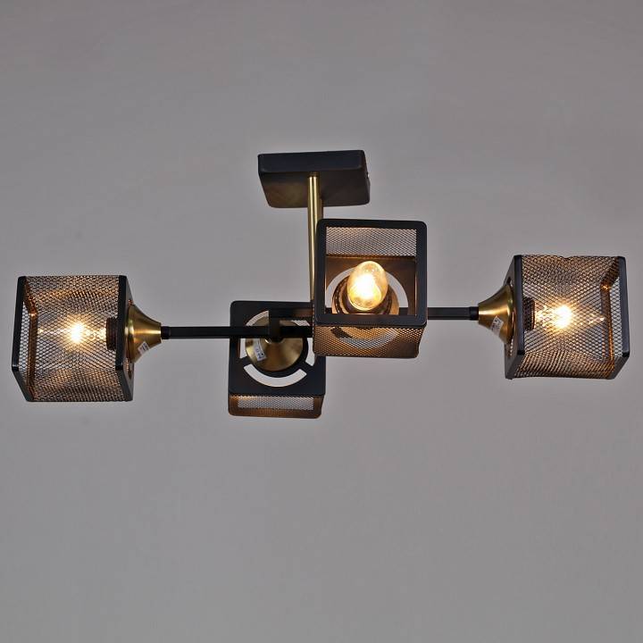 Люстра на штанге Reluce 06400 4 лампы 06400-0.3-04 BK+COP