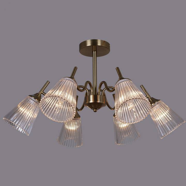 Люстра на штанге De Markt 06603-0.3-06 6xE27 медь 06603-0.3-06 COP