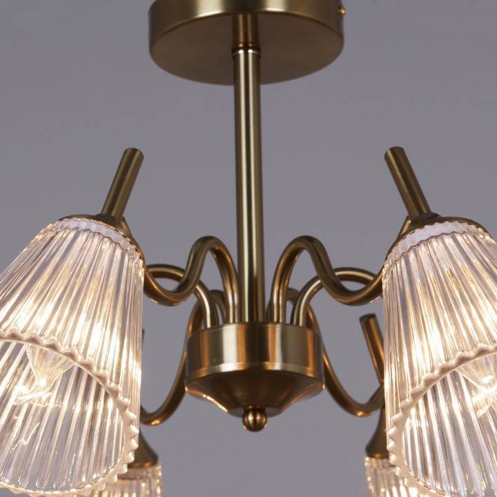 Люстра на штанге De Markt 06603-0.3-06 6xE27 медь 06603-0.3-06 COP