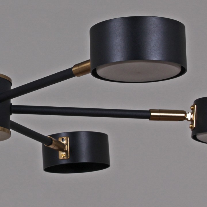 Люстра на штанге Reluce 06660-0.3-06 BK+COP GX53