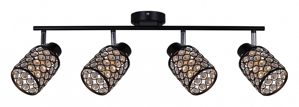 Спот De Markt Ракурс 4хGU10 черный хром 07503-0.8-04 BK+CR