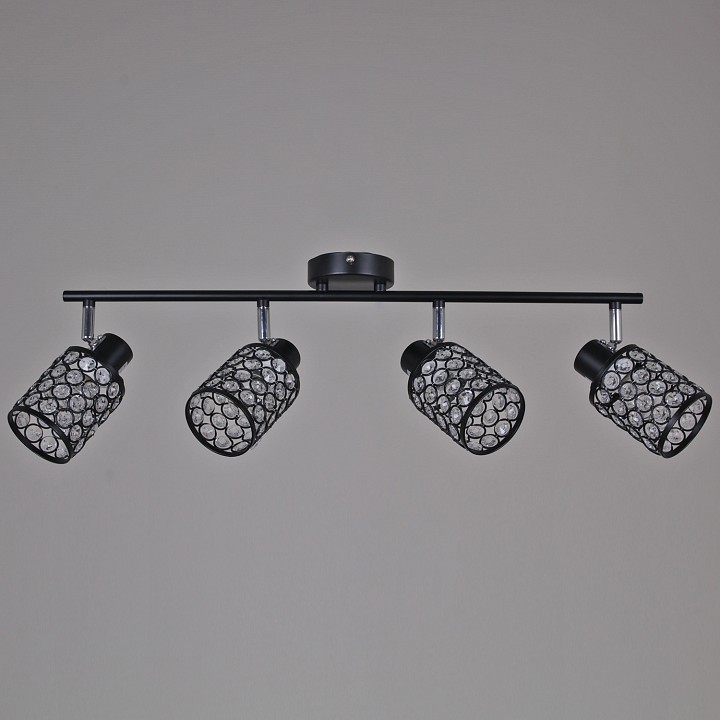 Спот De Markt Ракурс 4хGU10 черный хром 07503-0.8-04 BK+CR