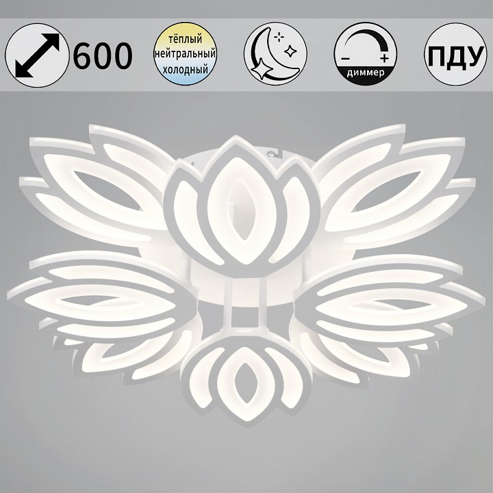 Люстра на штанге Reluce 08429-0.3-4+4 WH