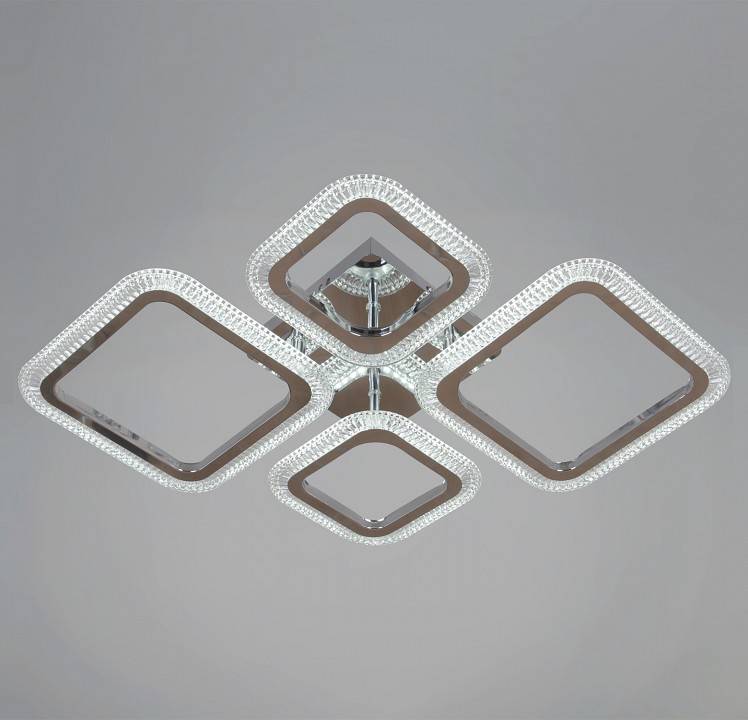 Потолочная люстра De Markt 09838 светодиодная с пультом ДУ хром 09838-0.3-2+2 CR