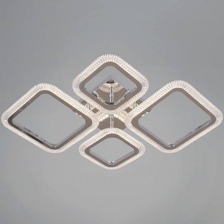 Потолочная люстра De Markt 09838 светодиодная с пультом ДУ хром 09838-0.3-2+2 CR