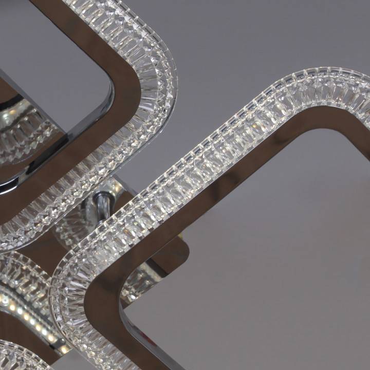 Потолочная люстра De Markt 09838 светодиодная с пультом ДУ хром 09838-0.3-2+2 CR