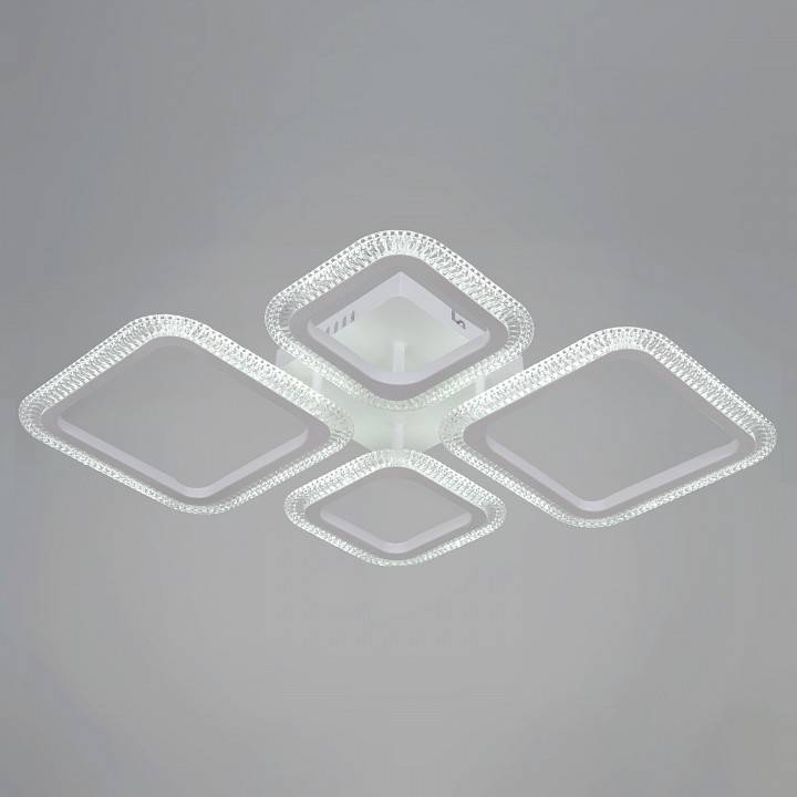 Потолочная люстра De Markt 09838 светодиодная с пультом ДУ белая 09838-0.3-2+2 WH