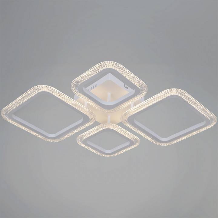 Потолочная люстра De Markt 09838 светодиодная с пультом ДУ белая 09838-0.3-2+2 WH