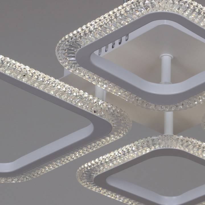 Потолочная люстра De Markt 09838 светодиодная с пультом ДУ белая 09838-0.3-2+2 WH